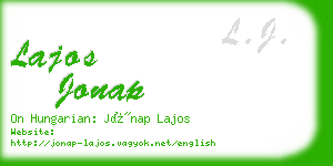 lajos jonap business card